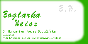 boglarka weiss business card